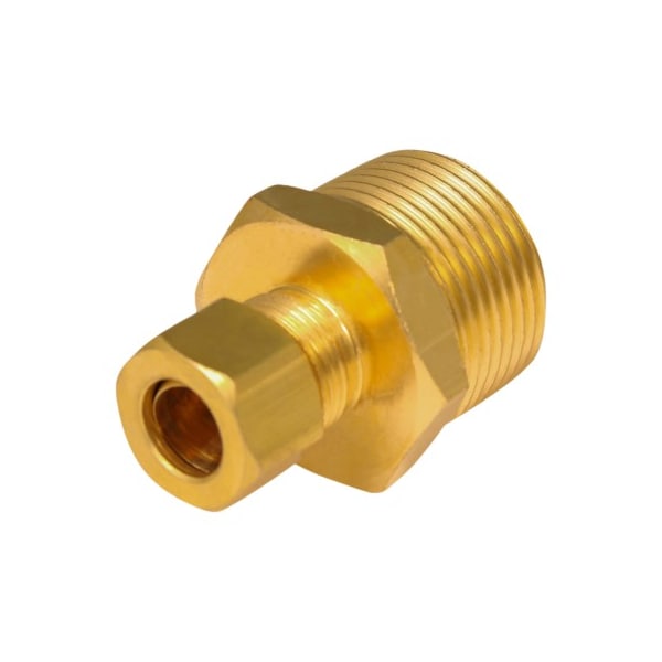 Everflow 3/8" O.D. COMP x 1/2" MIP Reducing Adapter Pipe Fitting, Lead Free Brass C68R-3812-NL - main